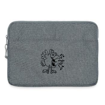 Mad bird in shoes - Laptop bag 15" - heather grey - Front