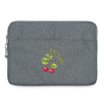 Kirschen  - Laptoptasche 15" - Grau meliert - Vorne