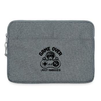 Game Over – Just Married - Laptop bag 15" - heather grey - Front