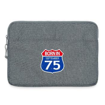 Born_in_September_75 - Laptop bag 15" - heather grey - Front