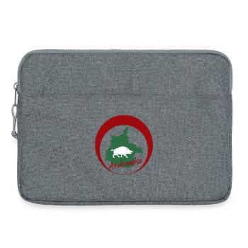 Ardennen-Wildschwein-Emblem - Laptoptasche 15" - Grau meliert - Vorne