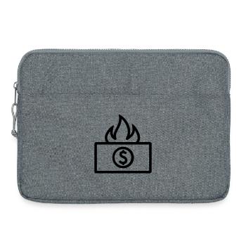Argent qui Brûle - Sacoche pour ordinateur portable 15 pouces - gris chiné - Devant