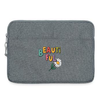 Beautiful - Laptop bag 15" - heather grey - Front