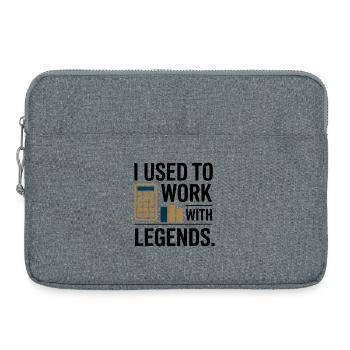 J’avais l’habitude de travailler avec les légendes Cadeau d’adieu pour collègue - Sacoche pour ordinateur portable 15 pouces - gris chiné - Devant