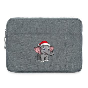 Elefanten Christmas - Laptoptasche 15" - Grau meliert - Vorne