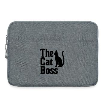 The Cat Mafia Style Typography - Laptop bag 15" - heather grey - Front