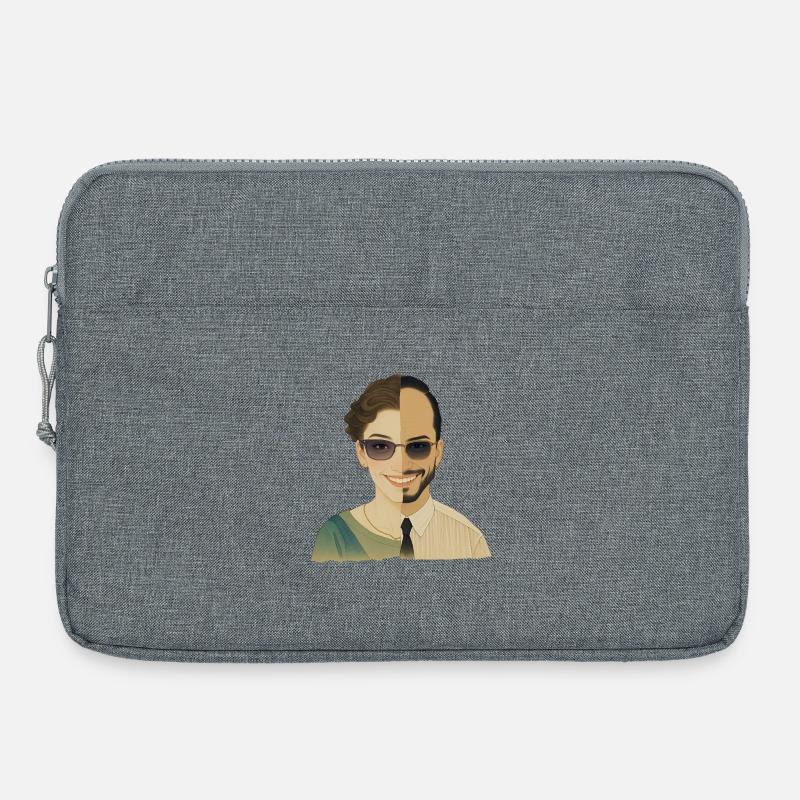 WIR SIND EINS – nette Menschen - Laptoptasche 15" - Grau meliert