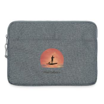 Sunset SUP – Tranquility on the water - Laptop bag 15" - heather grey - Front