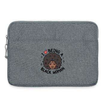 J’adore être une femme noire Pride Design - Sacoche pour ordinateur portable 15 pouces - gris chiné - Devant