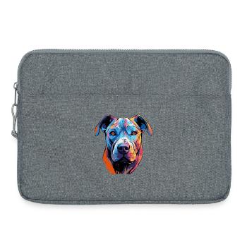 Pop Art de bandes dessinées pour chiens - Sacoche pour ordinateur portable 15 pouces - gris chiné - Devant