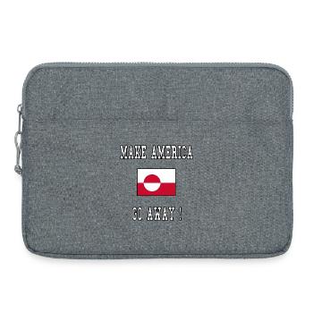 Freies Grönland - America go away! - Laptoptasche 15" - Grau meliert - Vorne