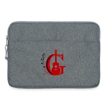 Initiale c mit  Gitarre  - Laptoptasche 15" - Grau meliert - Vorne