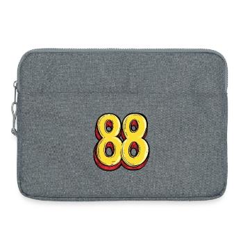 88 Zahl Bunt - Laptoptasche 15" - Grau meliert - Vorne