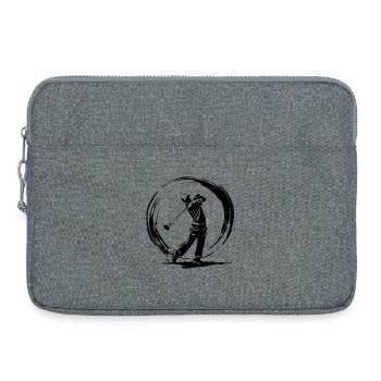 Golfer Mann Silhouette - Laptoptasche 15" - Grau meliert - Vorne