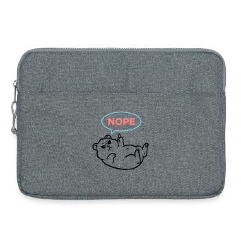 Hamster Nope Comic Speech Bubble - Laptop bag 15" - heather grey - Front