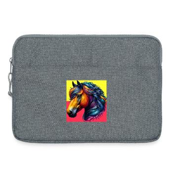 horse - Laptop bag 15" - heather grey - Front