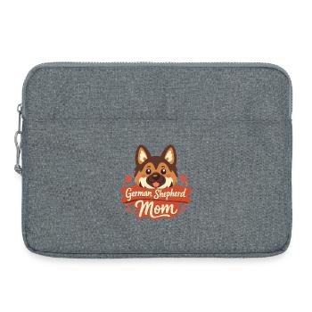 Propriétaires de bergers allemands et amateurs de chiens Maman de bergers allemands - Sacoche pour ordinateur portable 15 pouces - gris chiné - Devant