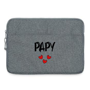 Opa. PAPA. VATERTAG. FROHER VATERTAG. PARTEI - Laptoptasche 15" - Grau meliert - Vorne