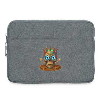 Candy Skull T-Shirt-Design. - Laptoptasche 15" - Grau meliert - Vorne