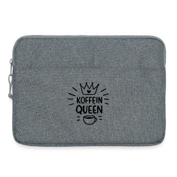 Schwarze Silhouette Koffein queen Morgenmuffel - Laptoptasche 15" - Grau meliert - Vorne