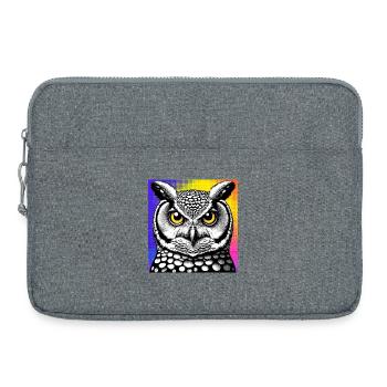 owl - Laptop bag 15" - heather grey - Front