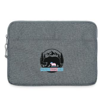 Pride Month LGBT -  Protect Trans Kids - Laptop bag 15" - heather grey - Front