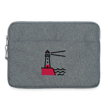 Marine maritime de la Côte du Phare - Sacoche pour ordinateur portable 15 pouces - gris chiné - Devant