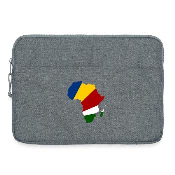 Seychellen_Flagge_Afrika - Laptop bag 15" - heather grey - Front