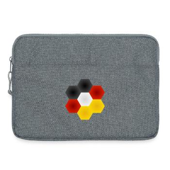 Honeycomb Colour Play German Flag. - Laptop bag 15" - heather grey - Front