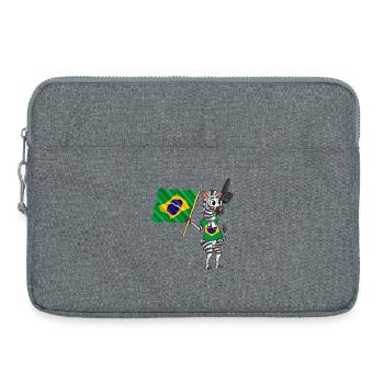 Brasilianer Zebra - Laptoptasche 15" - Grau meliert - Vorne