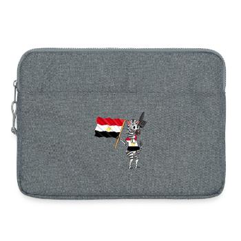 Ägypter Zebra - Laptoptasche 15" - Grau meliert - Vorne