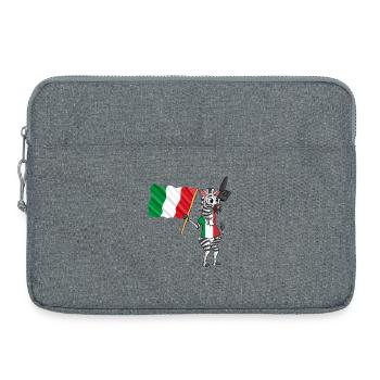 Italiens Zebra - Sacoche pour ordinateur portable 15 pouces - gris chiné - Devant