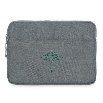 Lotus lotus fleur om symbole lune yoga - Sacoche pour ordinateur portable 15 pouces - gris chiné - Devant
