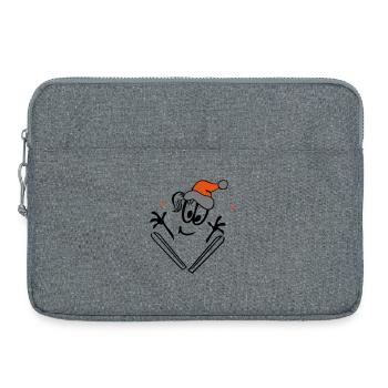 Skiing of the girls - Laptop bag 15" - heather grey - Front