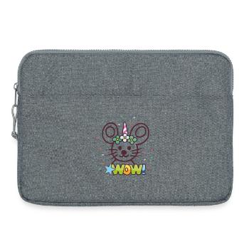 Karneval, Fasching, Maus - Laptoptasche 15" - Grau meliert - Vorne