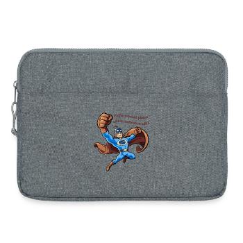 Captain Coffee - Laptop bag 15" - heather grey - Front