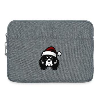 Cavalier King Weihnachtsmütze | Winter-Outfit - Laptoptasche 15" - Grau meliert - Vorne