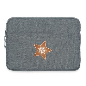 beautiful gingerbread star for christmas - Laptop bag 15" - heather grey - Front