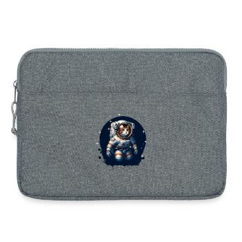 A cat in an astronaut suit - Laptop bag 15" - heather grey - Front