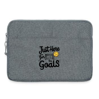 Juste ici pour les buts - Sacoche pour ordinateur portable 15 pouces - gris chiné - Devant