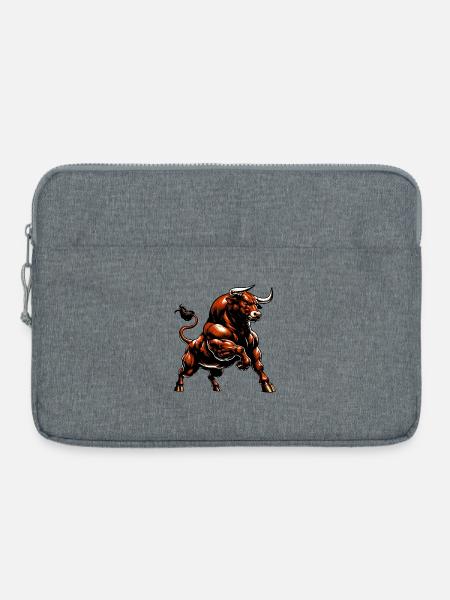 Stier - Laptoptasche 15" - Grau meliert