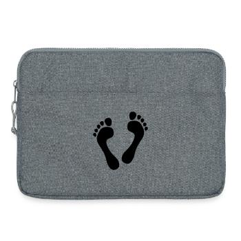 Barefoot Heart - barefoot heart - Laptop bag 15" - heather grey - Front