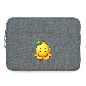Süße Zitrone Yoga Meditation Entspannung Cartoon - Laptoptasche 15" - Grau meliert - Vorne