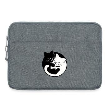 Yin-Yang Cats - Laptop bag 15" - heather grey - Front