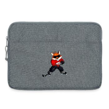 Renard de hockey sur glace - Sacoche pour ordinateur portable 15 pouces - gris chiné - Devant