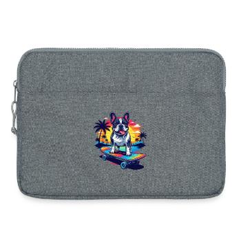 Skater Bulldogge - Laptoptasche 15" - Grau meliert - Vorne