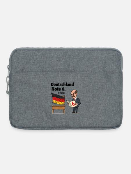 Deutschland Note 6 - Laptoptasche 15" - Grau meliert