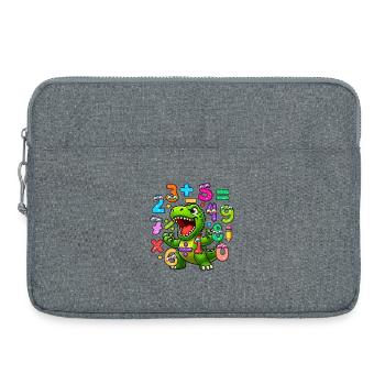 Conception mathématique ludique de dinosaures pour la journée des nombres - Sacoche pour ordinateur portable 15 pouces - gris chiné - Devant