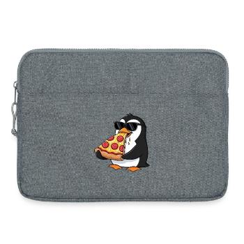 Mignon pingouin Pizza Cuisine italienne - Sacoche pour ordinateur portable 15 pouces - gris chiné - Devant