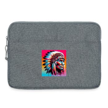 American Indian American - Laptop bag 15" - heather grey - Front